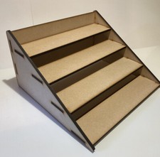 4 Tier Display Stand 30cm. Laser Cut Craft Shelving. Painting, Counter. POS