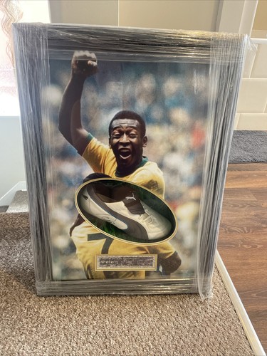 Pele signed boot framed - pele,