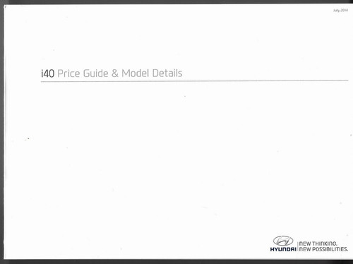 Hyundai i40 prices equipment - &,