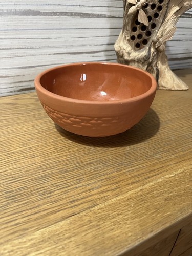 Rustic terracotta bowl - terracotta,