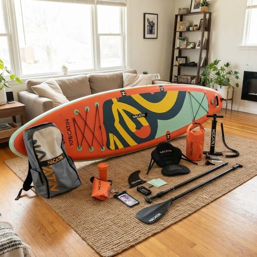 Inflatable paddle board and - board,