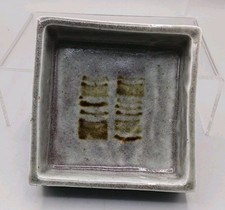 Rare MCM Modern Denmark Pottery Tue Poulson Dish For Illums Boligus Design Store