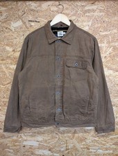 Flint & Tinder Wax Trucker Jacket Large Men Stripe Lined Tan Brown Cotton USA