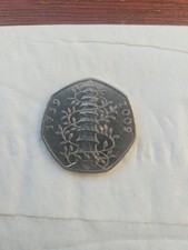 2009 - Kew Gardens - Fifty Pence Coin - Genuine - Circulated