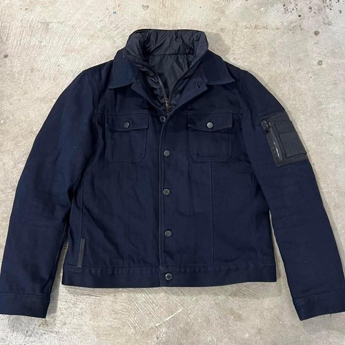 Prada navy cotton nylon panel - nylon,