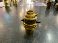 Lamp holder BC, SBC, ES, SES SWITCHED UNSWITCHED CORD GRIP BRITISH BRASS CHROME