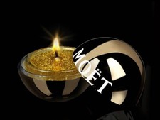 MOET CHANDON  CHAMPAGNE GEL CANDLE BAUBLE  NEW X 1