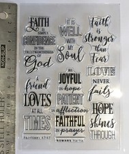 Clear rubber stamps Words Pray