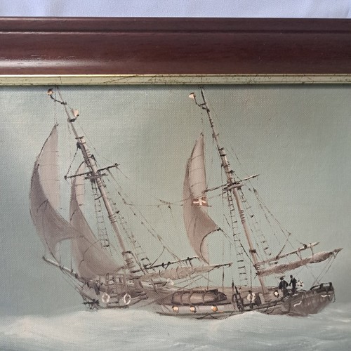 Vintage nautical oil - a,