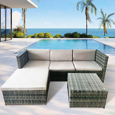 4 Seater Rattan Corner Sofa