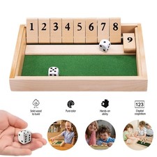Wooden Shut The Box 2 Players