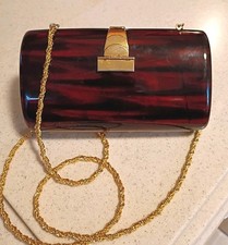 Vtg Faux Tortoise Shell Lucite