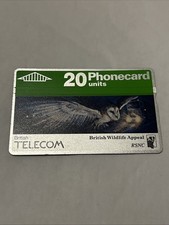 BT Phonecard 20 Units Owl British Wildlife Appeal Promotion