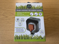 Masterplug Single Switched 13A Outdoor Electrical Plug Socket IP66 BNIB