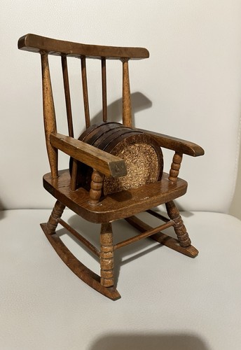 Vintage wooden rocking - rocking, chair