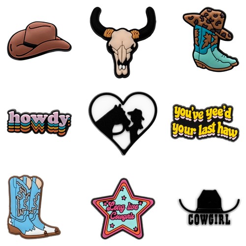 Cowgirl cowboy charms howdy - cowboy,