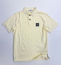 Stone Island Tipped Yellow With Patch Polo Size Small