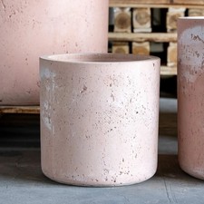 Aurella | Blushstone – 30cm Medium Concrete Cylinder Planter 13L
