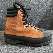 Hanwag Vintage Walking Boots Mens UK 7 Orange Lace Up Vibram Sole German