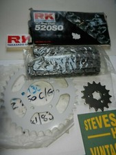  VINTAGE KAWASAKI Z250C single ,CHAIN AND SPROCKET KIT ,1980`S ON.