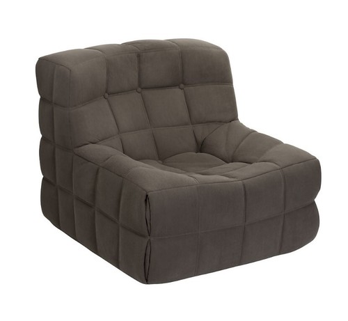 Grey micro cord pillow chair - grey,