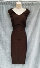 PENCIL DRESS,STARLET,SMART/CASUAL,50S,60S,70S,80S RETRO LOOK,BROWN,NEXT,SIZE 16