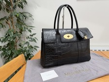  MULBERRY Bayswater black croc