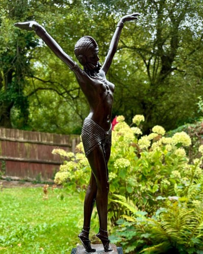 Art deco style bronze egyptian - style,
