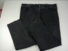 Lee Riders Motion Stretch Straight Leg Black Stretch Jeans 46"W  32"L Mens