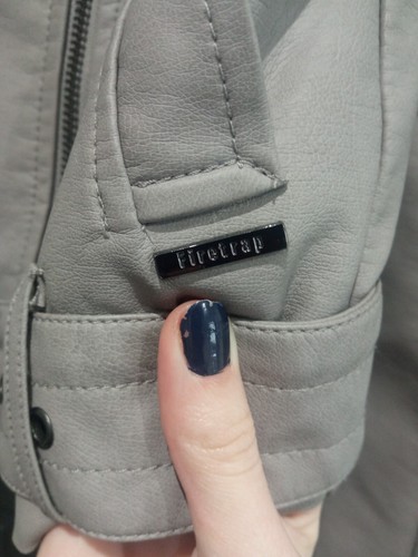 Faux leather firetrap jacket