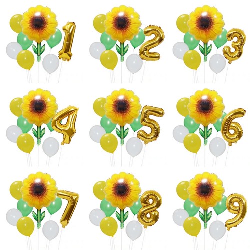 Number foil sunflower age - 16",