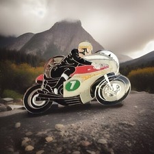 Mike Hailwood Metal Pin Badge