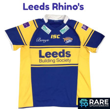 LEEDS RHINO'S  2013-14 RUGBY LEAGUE HOME SHIRT SIZE LARGE ADULT (VERY GOOD)