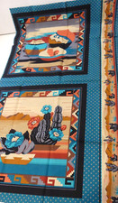 Southwest Theme Cranston Fabric Panel Pillow Sets Cactus Pottery Cut & Sew