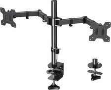 Elived Dual Monitor Mount, Double Monitor Arm for 13-27 inch LCD LED Screens