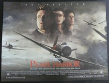 PEARL HARBOR (2001) RARE ROLLED MICHAEL BAY orig. UK quad poster 40" x 30" EXC