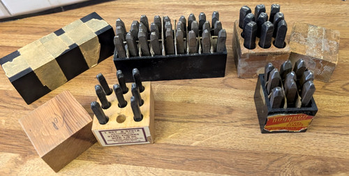 Vintage steel stamps letters - steel,