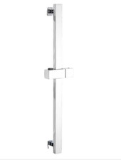 Shower Slider Rail Square Adjustable Holder Pole Chrome Stainless Steel kes