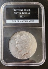 Silver 1923 peace dollar - us,