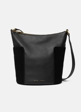 Jigsaw York Black Leather Bucket Bag