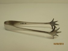 (ref1CZ) Antique silver plated Pullman Car Company sugar ice tongs