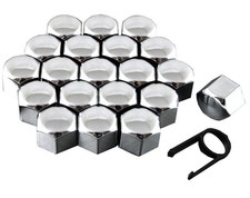 Set 17mm chrome car - 17mm, caps