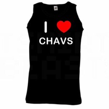 Chavs I Love Heart Vest Adult