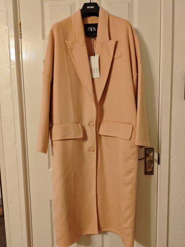 Zara wool coat peach light - zara, /