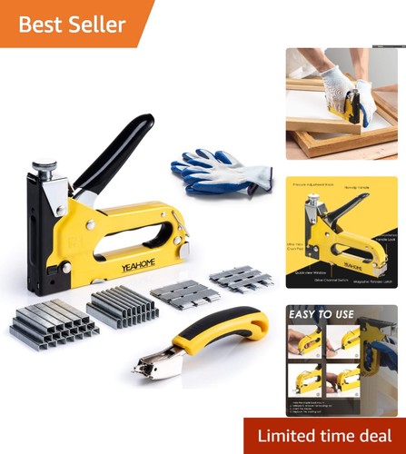Ergonomic stapler gun - ergonomic, 4-in-1