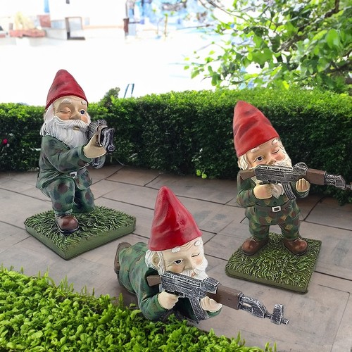Garden gnomes military gnome - military,