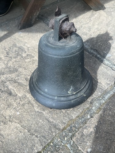 Large antique bronze bell - large,