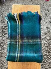Large Mohair Throw Jade Tartan. UK  Woven. Luxury. Soft And Thick. RRP £145.
