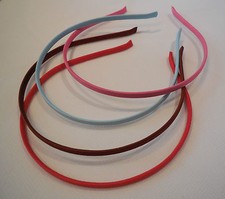 Women Plain Alice band headband satin fabric alice hair band hair accessory diy