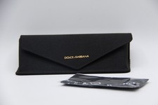 NEW DOLCE & GABBANA BLACK AUTHENTIC EYEGLASSES SUNGLASSES CASE W/CLOTH